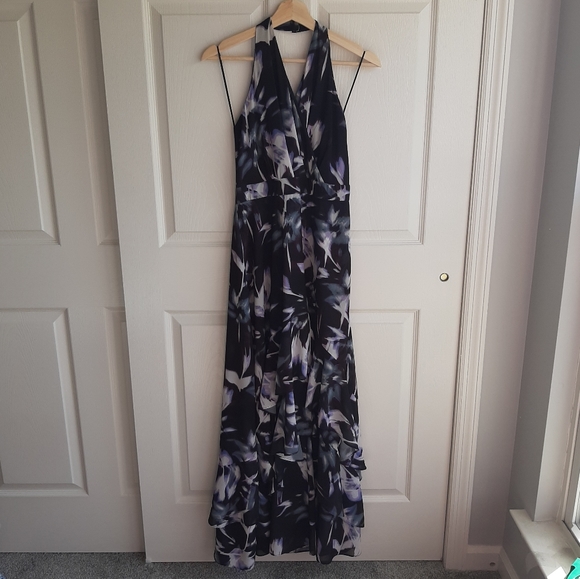 Parker Dresses & Skirts - Parker Black Floral Alofa Halter Maxi Dress Size 4